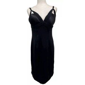 Dina Bar-el Ballgown Women Silk Cocktail Dress Mesh Pleated Freepost Black,12